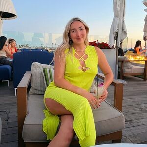 Zara Lime Green Ribbed Top